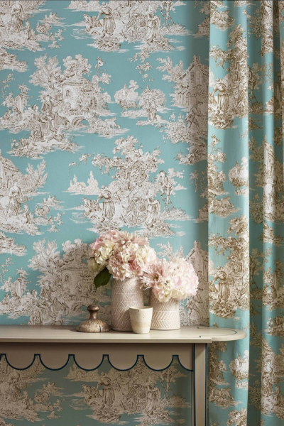 toile de jouy hellblau tapete vorhang manuel canovas decohome.de