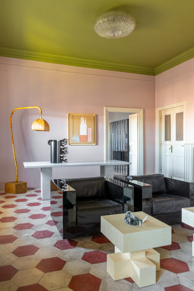 gestrichene decke fliesen rosa gruen Contemporary Cluster Apartamento Serena Eller decohome.de