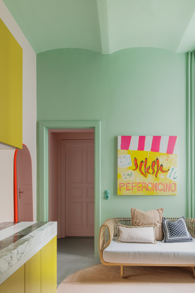 mintfarbene wände CAPAROL ICONS decohome.de