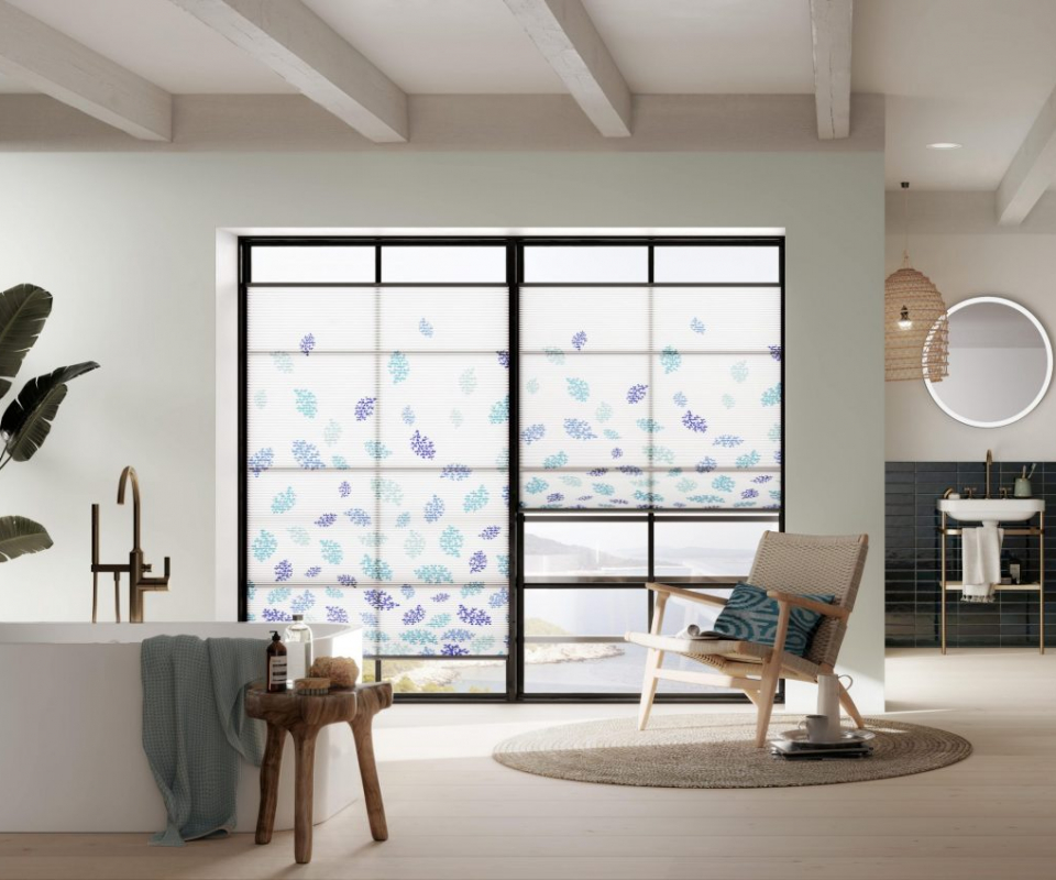 Fensterdekoration Duette Sieger Design 7726 01 01 Aqua decohome.de