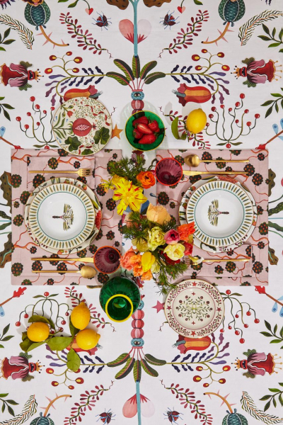 Stoffservietten tischdeko la double j bunt muster decohome.de