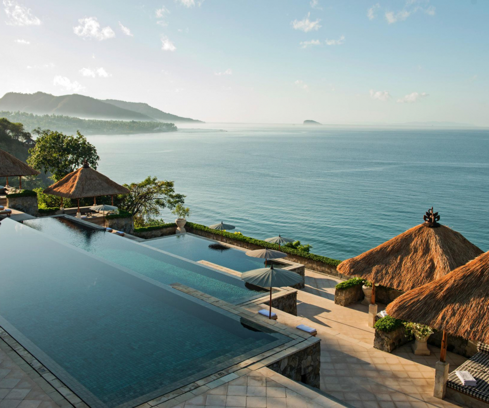 Exotischer Pool Amankila Indonesia Three Tiered Main Swimming Pool decohome.de