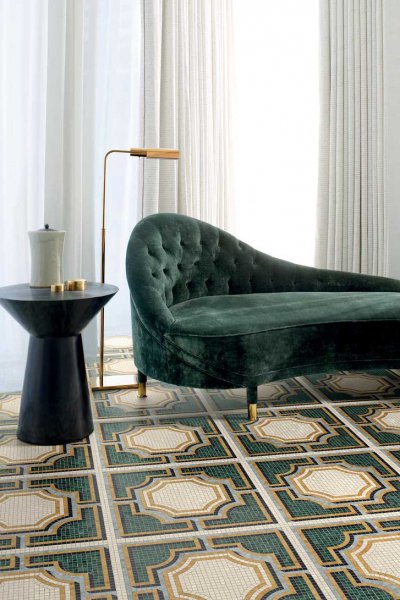 Marmorfliesen Bisazza Marmosaico Design Carlo Dal Bianco SolferinoVerde Richard Powers decohome.de