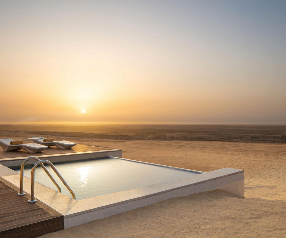 Wuestenpool Tunesien Anantara Tozeur One Bedroom Pool Villa View over Chott el Djerid decohome.de