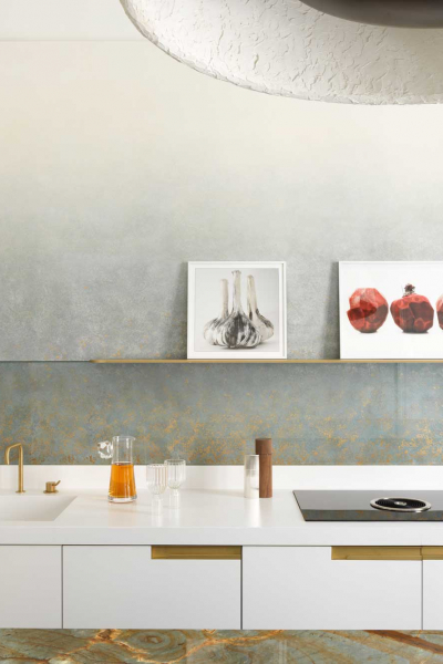 Galerie in Paris Le BerreVevaud Plaine Monceau Kueche Details Kunst©Stephan Julliard decohome.de