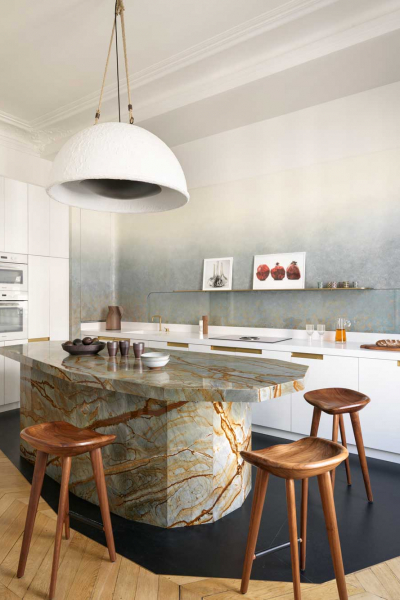 Galerie in Paris Le BerreVevaud Plaine Monceau Kueche©Stephan Julliard decohome.de