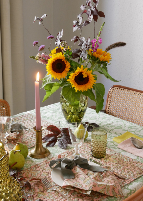 sommerliche tischdeko decohome.de salontte platzsset