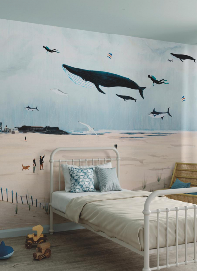 tapete kinderzimmer wal strand decohome.de Nobilis