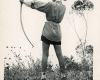 Lucia Eames practicing archery in the meadow of the Eames House site early 1940s. Photo by Charles Eames. ©2010 Eames Office LLC decohome.de