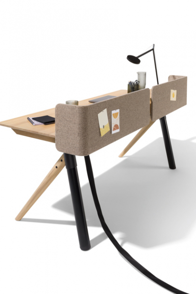 holz pinnwand akustikstoff TEAM7 pisa Schreibtisch decohome.de