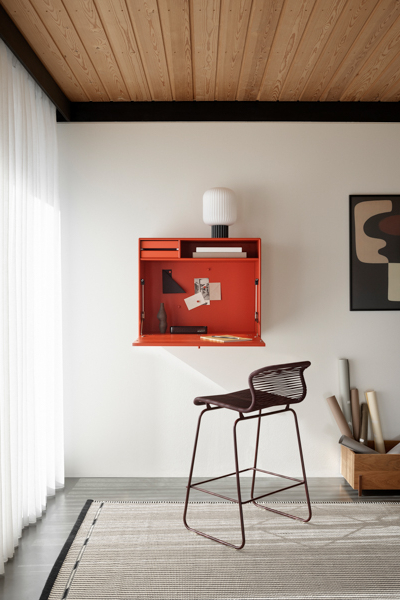 kleiner schreibtisch wand rot Montana Hokkaido decohome.de