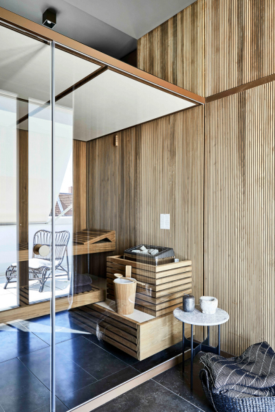 Penthouse Berlin Atelier Novono Geisbergstrasse Sauna©Ulf Saupe decohome.de