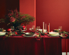 rote tischdekoration mit blumen rosenthal Weihnachten mit Junto decohome.de