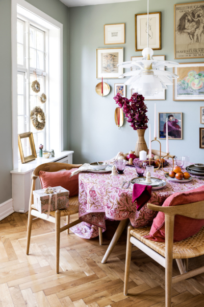 tiwschdeko mit blumen tischdecke Bungalow decohome.de