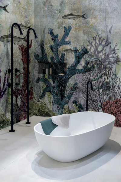 Tapete Badezimmer Instabilelab coral amb decohome.de