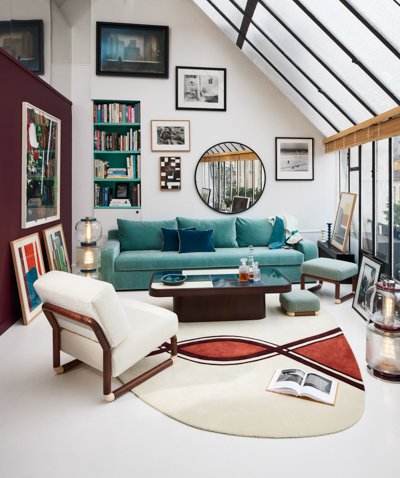 blaues sofa decohome.de Maison Sarah Lavoine