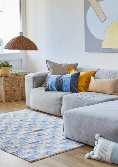 kissen streifen teppich karo decohome.de LIV interior