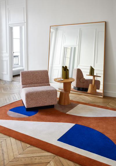 teppich blau braun decohome.de Fabrice Juan x Tai Ping Angelo I