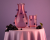 wasserkaraffe glas rosa glaskugeln aussen decohome.de Yakush