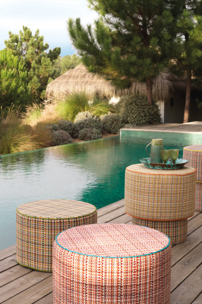 outdoor stoffe grafisch pierre frey POLYNESIE nov 2022 tissu PAGOPAGO 2651 decohome.de