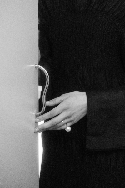 design tuergriff LIMBER POLISHED NICKEL soace within decohome.de web