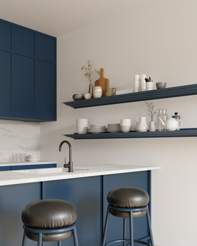 blaue kuechfronten kuecheninsel BD Barcelona decohome.de