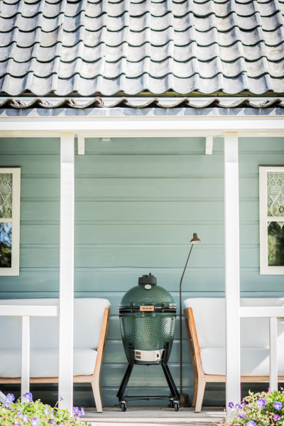 grill kaufen Big Green Egg vor hauswand decohome.de