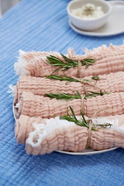 stoffservietten serviettenring rosmarin diy decohome.de