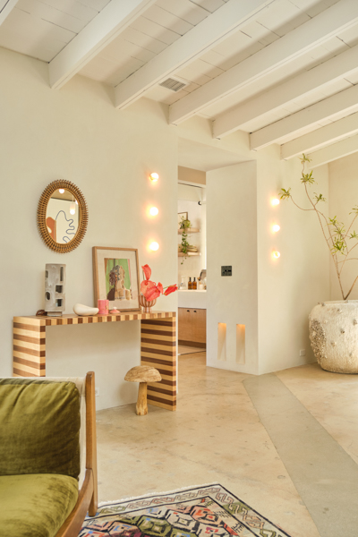 boho stil gestreifte konsole samtsessel los angeles home decohome.de