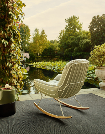 schaukelstuhl gruen outdoor Freifrau Villa Lago Leyasol Rocking Chair decohome.de