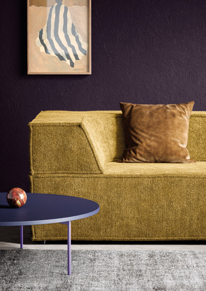 COR TRIO50 sofa mustard lila wand decohome.de