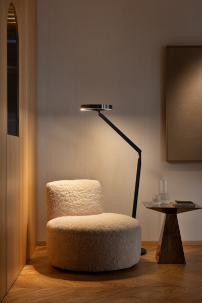 Occhio Gioia lettura stehleuchte leseecke boucle sessel decohome.de