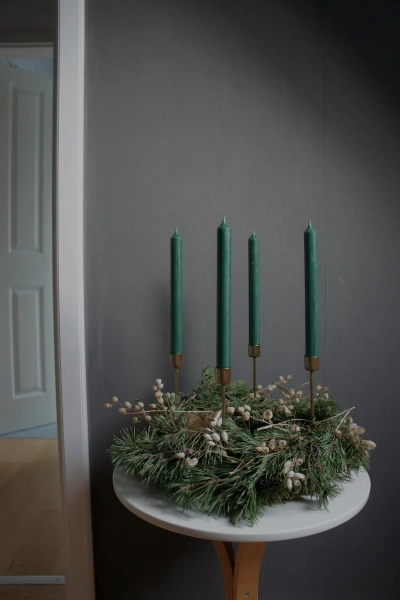 etsy adventskranz natuelrich gruene kerzen decohome.de