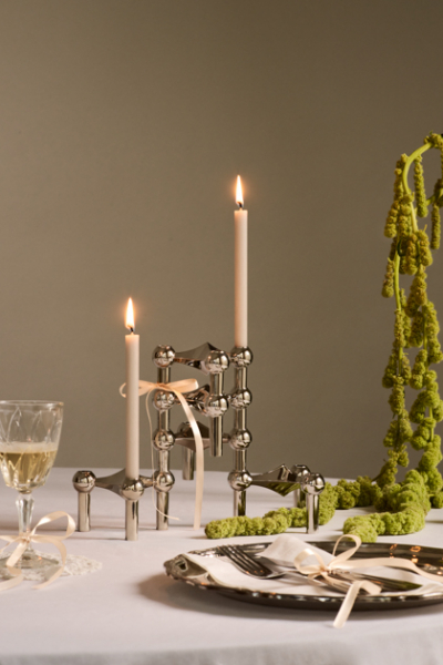 kerzenstaender schleife STOFF Nagel festive table decohome.de