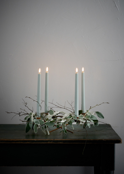 led echtwachskerzen gruen eukalyptus decohome.de