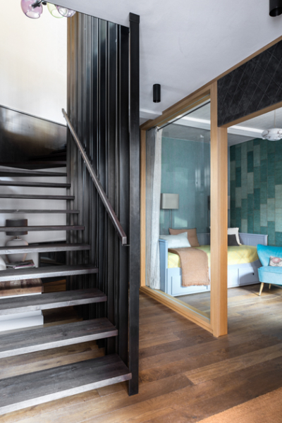 treppe schwarzer stahl chalet decohome.de