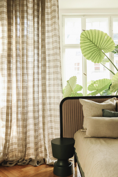 bemz curtain sheerchecklinen natural ready made vorhang decohome.de