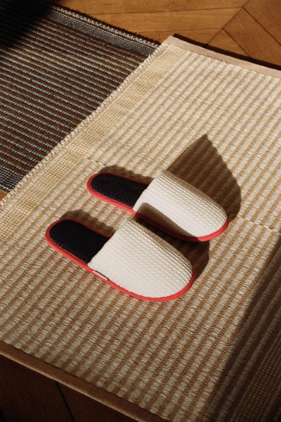 Hay Waffle Multi Slippers cream multi Sauna decohome.de