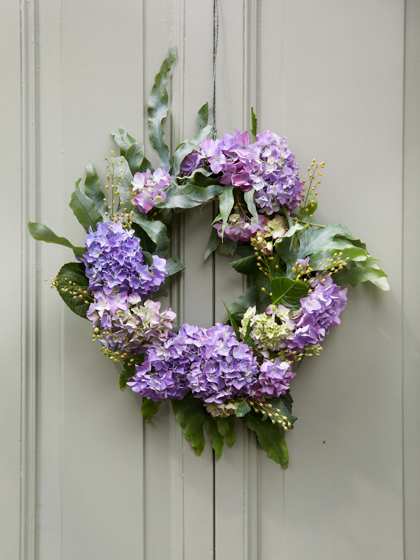 Hortensienkranz tuerkranz pflanzenfreude.de decohome.de