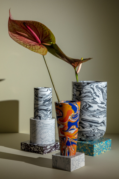 Tom Dixon Swirl Vase Marmoriert decohome.de