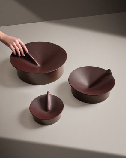 Uniqka Rotonda by CARA DAVIDE leder trend aufbewahrungsbox decohome.de