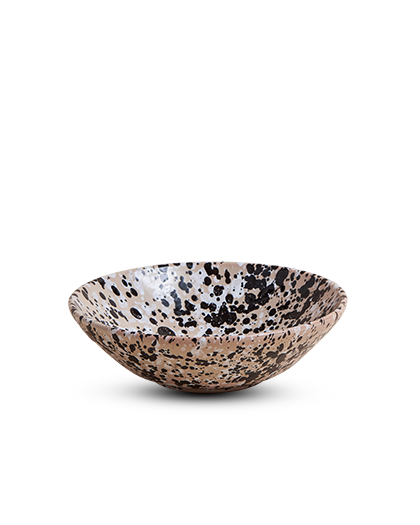 arrabbiata schale gesprenkelt braun schwarz weiss keramik decohome.de