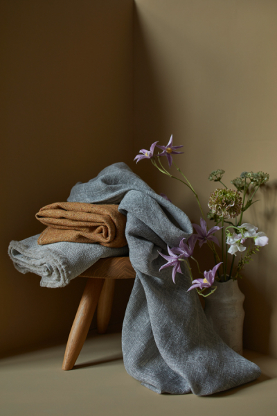 LUIZ graues Plaid Muenchner Stoff Fruehling decohome.de