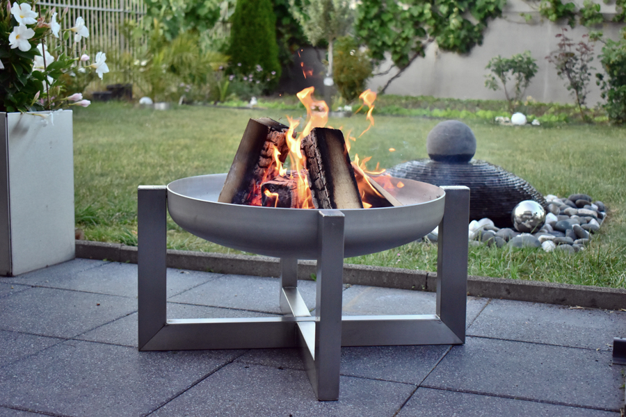 Feuerschale Terrasse Stahlkunst decohome.de