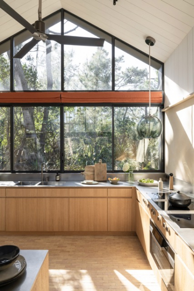 Cap Ferret Kueche raumhohe Fenster decohome.de