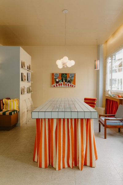 Colours of Arley 61 Hackney Road gestreifter Stoff decohome.de