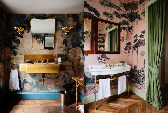 Studio Duggan Bathroom powder room cloakroom Is DH Portrait Tapete Badezimmer decohome.de 2