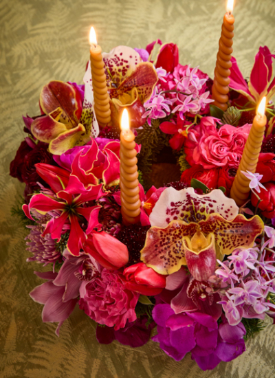 TollwasBlumenMachen Unkonventioneller Adventskranz aus Blumen