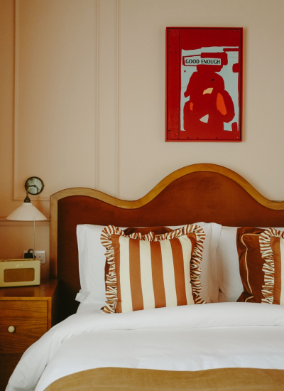 Colours of Arley Recycled Cocktail Cushion Tobacco & Coconut £125 each. Margate House Hotel decohome.de