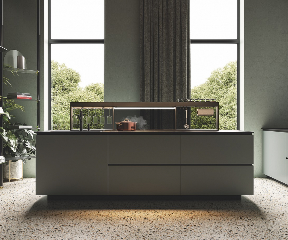 Falmec Brooklyn Kücheninsel Glasschutz Küchenpapierhalter decohome.de